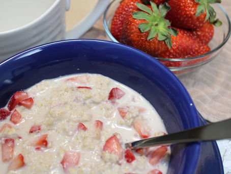strawberry cream oatmeal