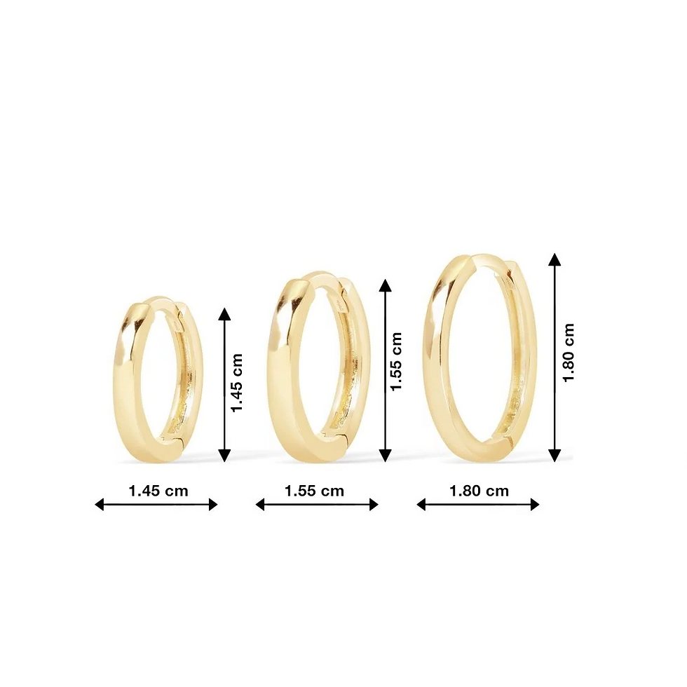 Küçük resim: 14 Ayar Altın Basic Halka Küpe - 3mm