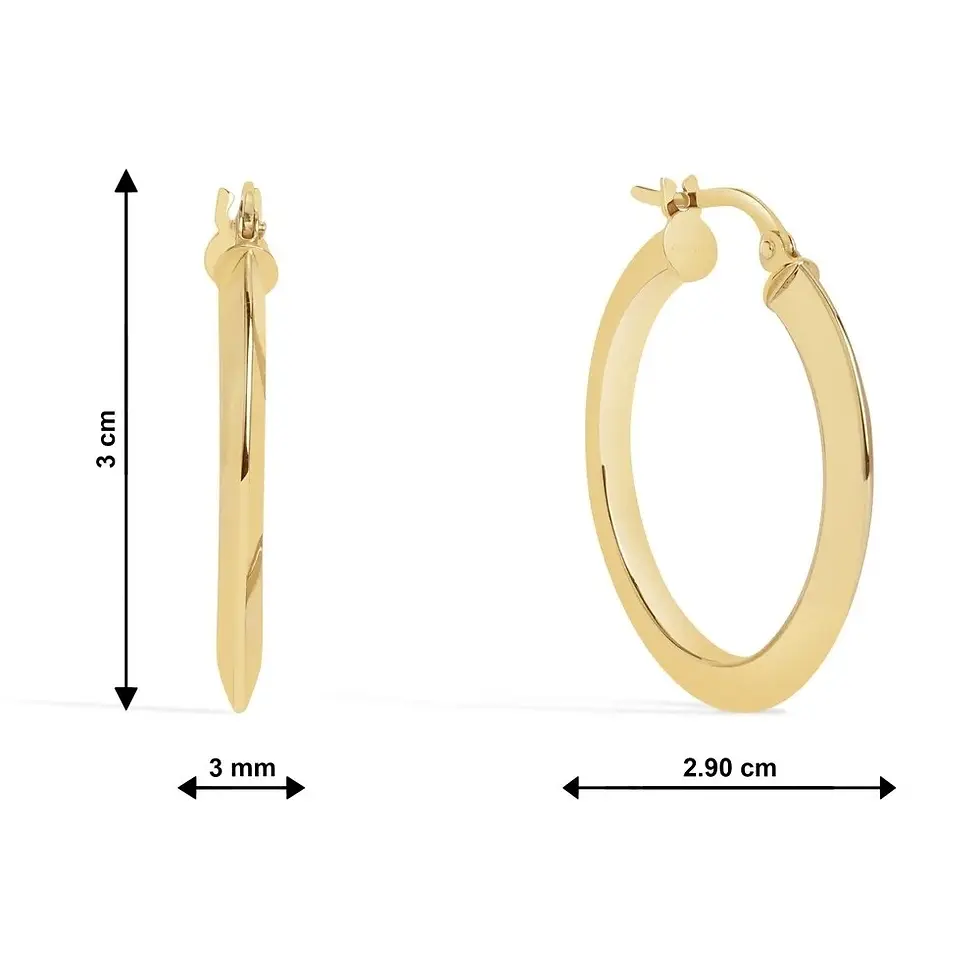 Küçük resim: Altın Halka Küpe- 3mm