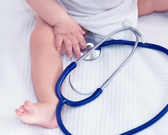 Baby with Stethoscope