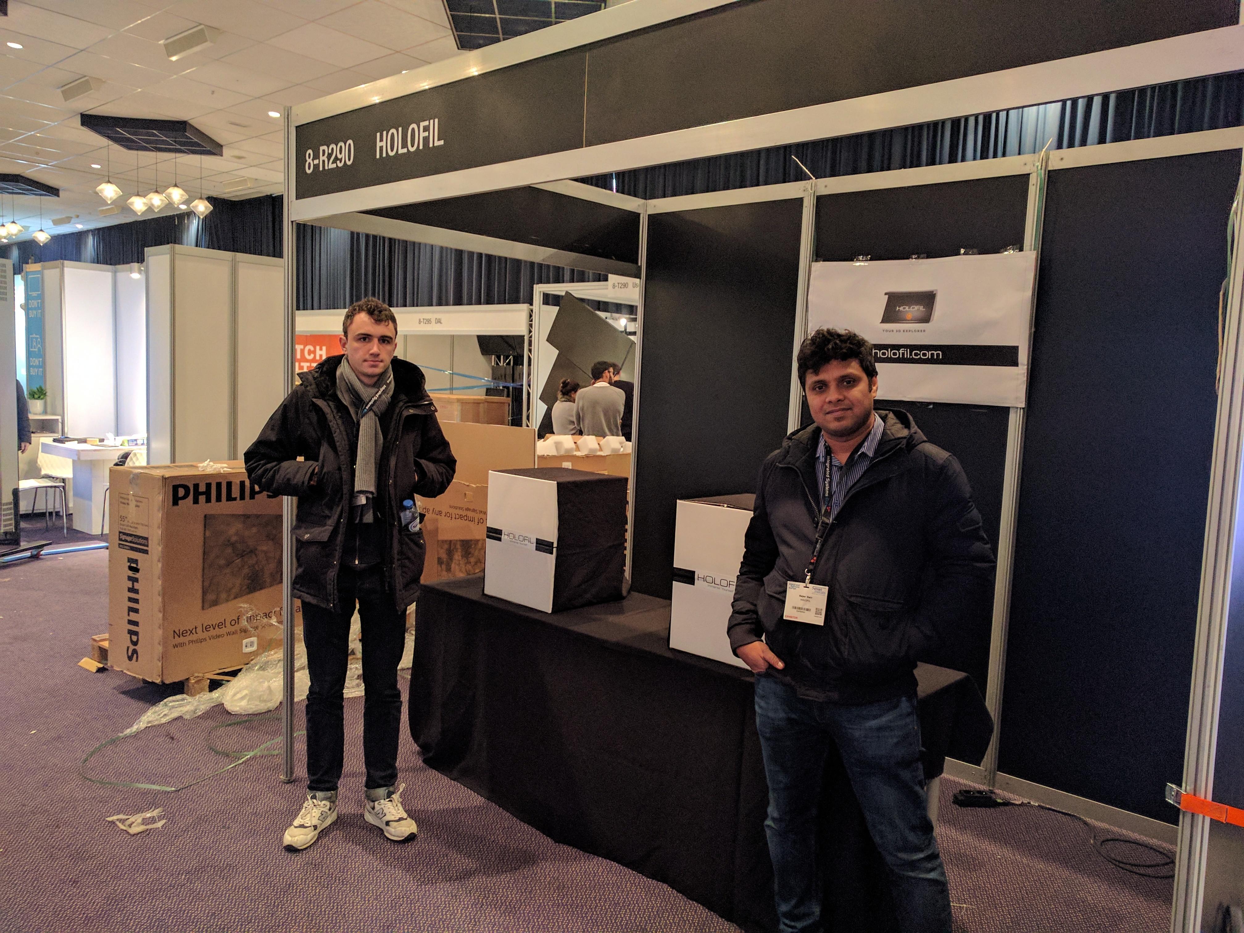 Booth setup at ISE 2018