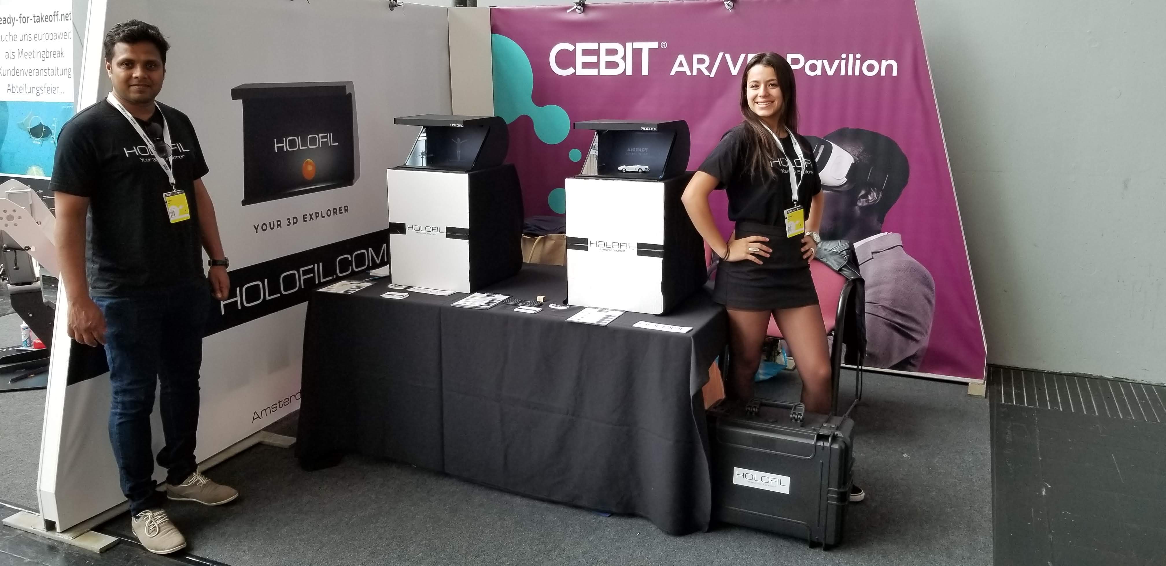 CEBIT booth setup Germany