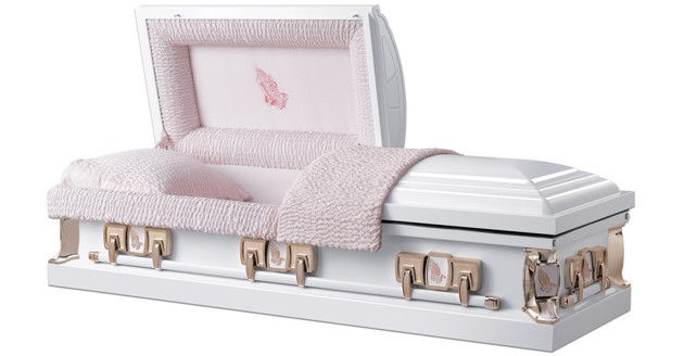 Praying Hands White with Pink