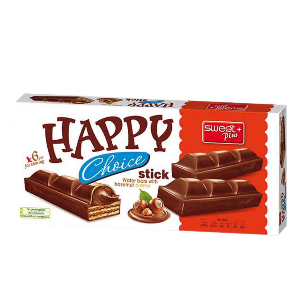 Wafer bar with hazelnut creme (30%) and cocoa-milk coating (30%) 140g