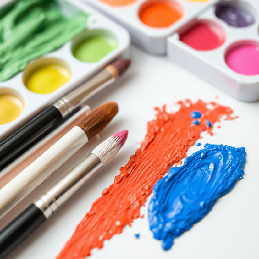 paint brushes, face painting sponges, one stroke face paint.jpg