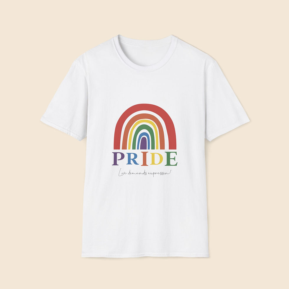 Thumbnail: 'Pride | Love Demands Expression' Unisex Soft-style T-Shirt