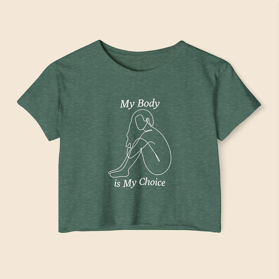 Thumbnail: 'My Body is My Choice' Women's Crop Top