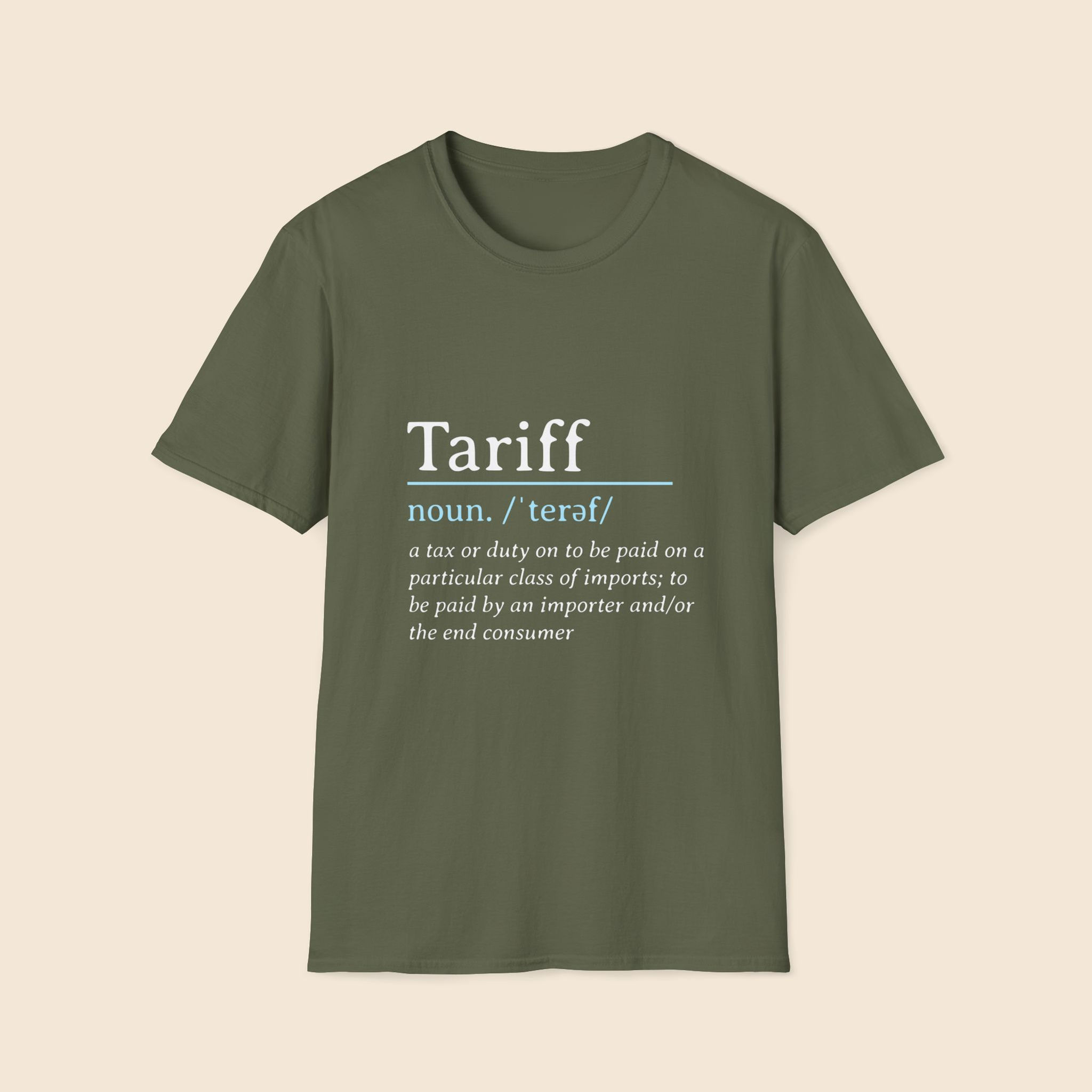 'Tariff' Definition Unisex Softstyle T-Shirt 