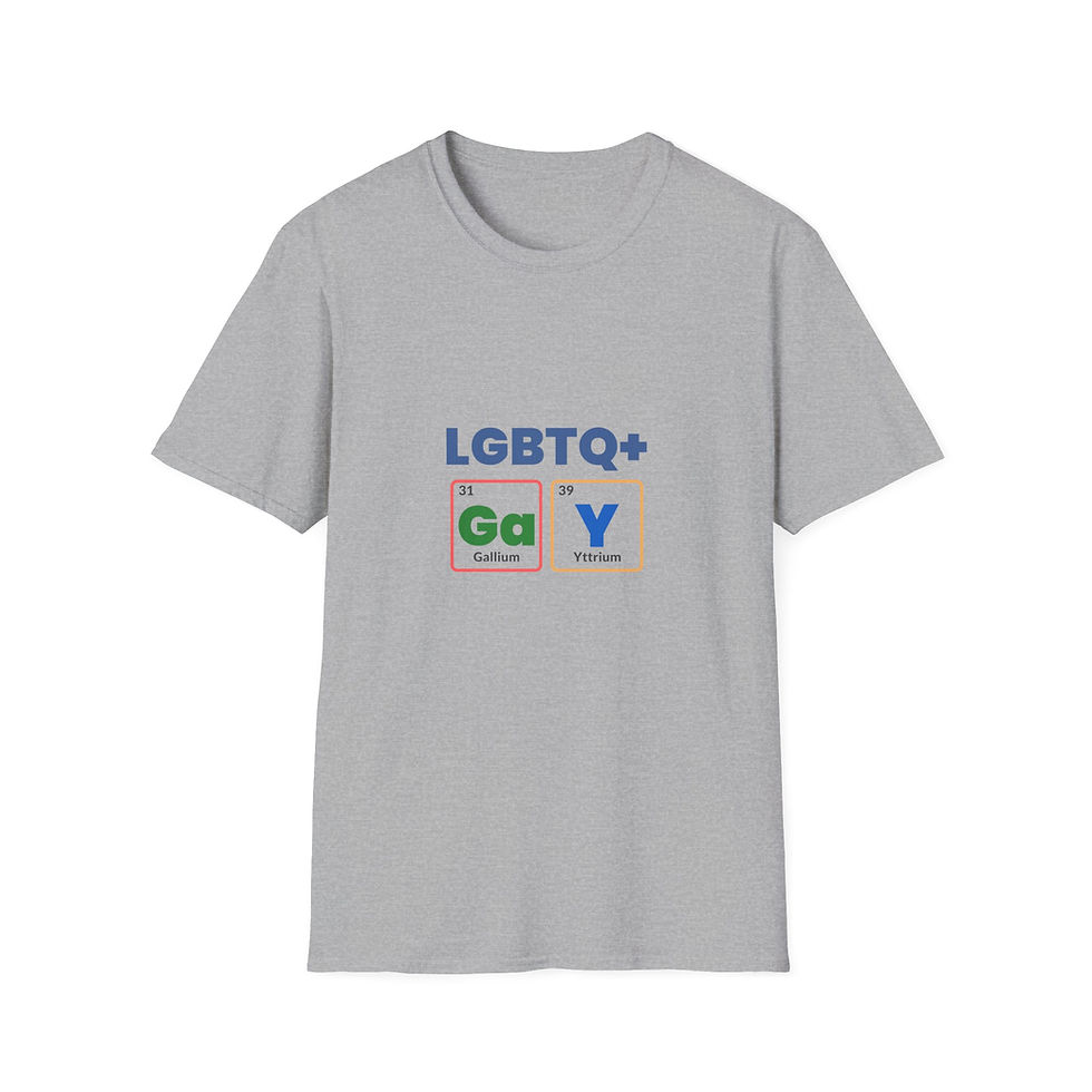 Thumbnail: LGBTQ+ Gay Periodic Table Unisex Soft-style T-Shirt