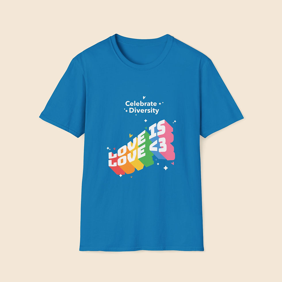 Thumbnail: 'Celebrate Diversity | Love Is Love' Unisex Soft-style T-Shirt