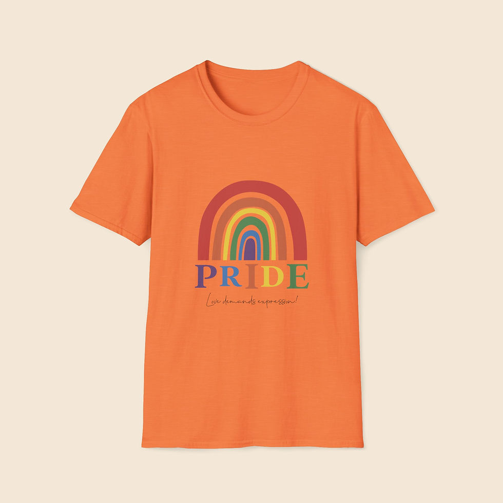 Thumbnail: 'Pride | Love Demands Expression' Unisex Soft-style T-Shirt
