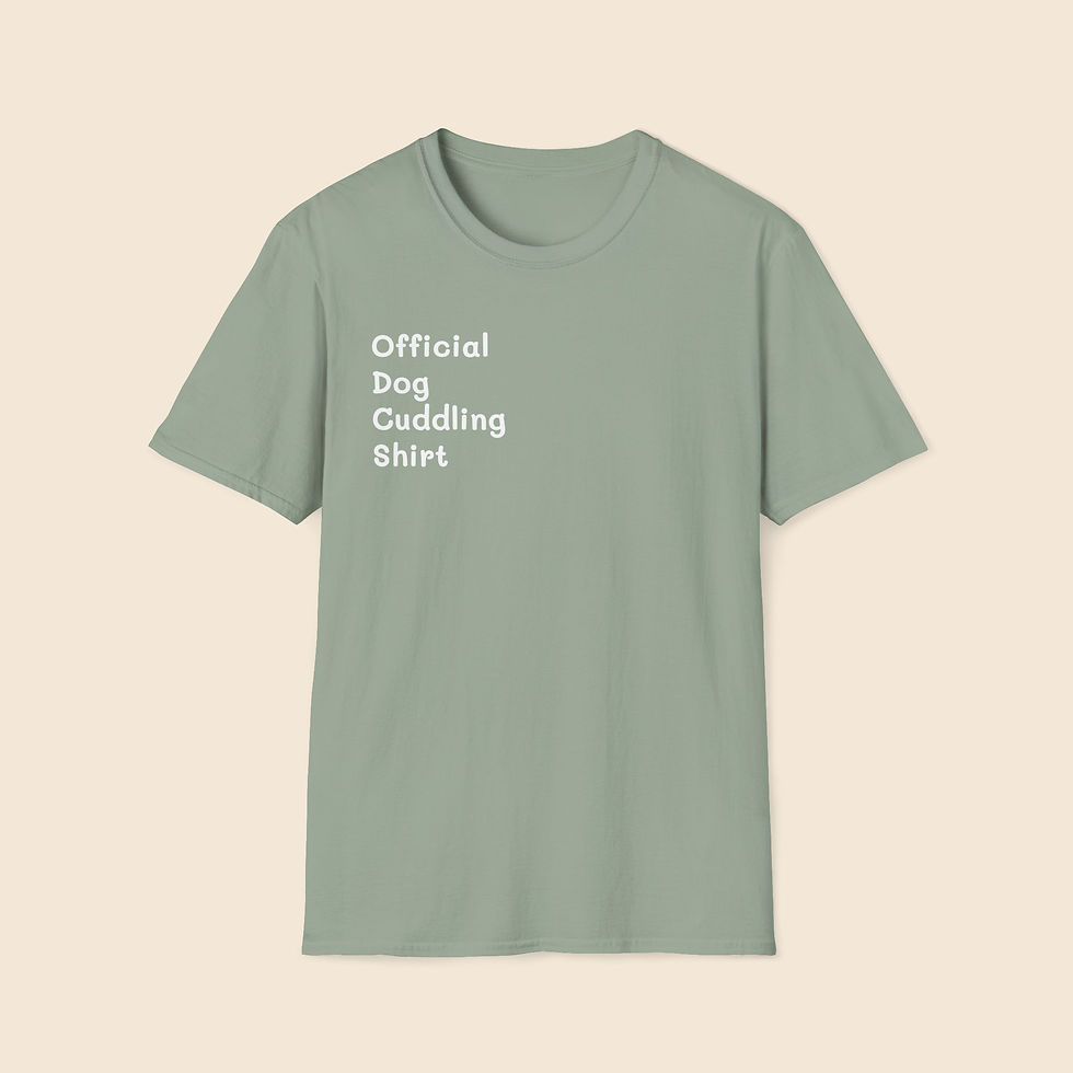 Thumbnail: 'Official Dog Cuddling Shirt' Unisex Softstyle T-Shirt