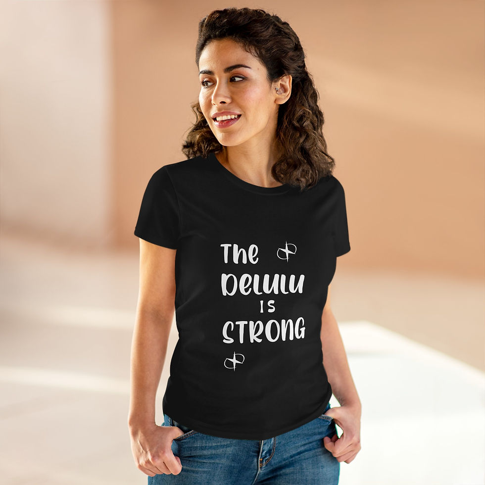 Thumbnail: 'The Delulu is Strong' Women's Mid-weight Cotton Tee