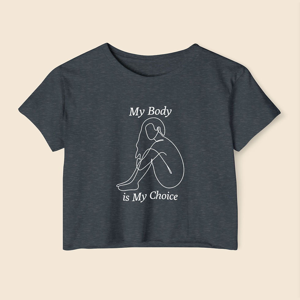 Thumbnail: 'My Body is My Choice' Women's Crop Top