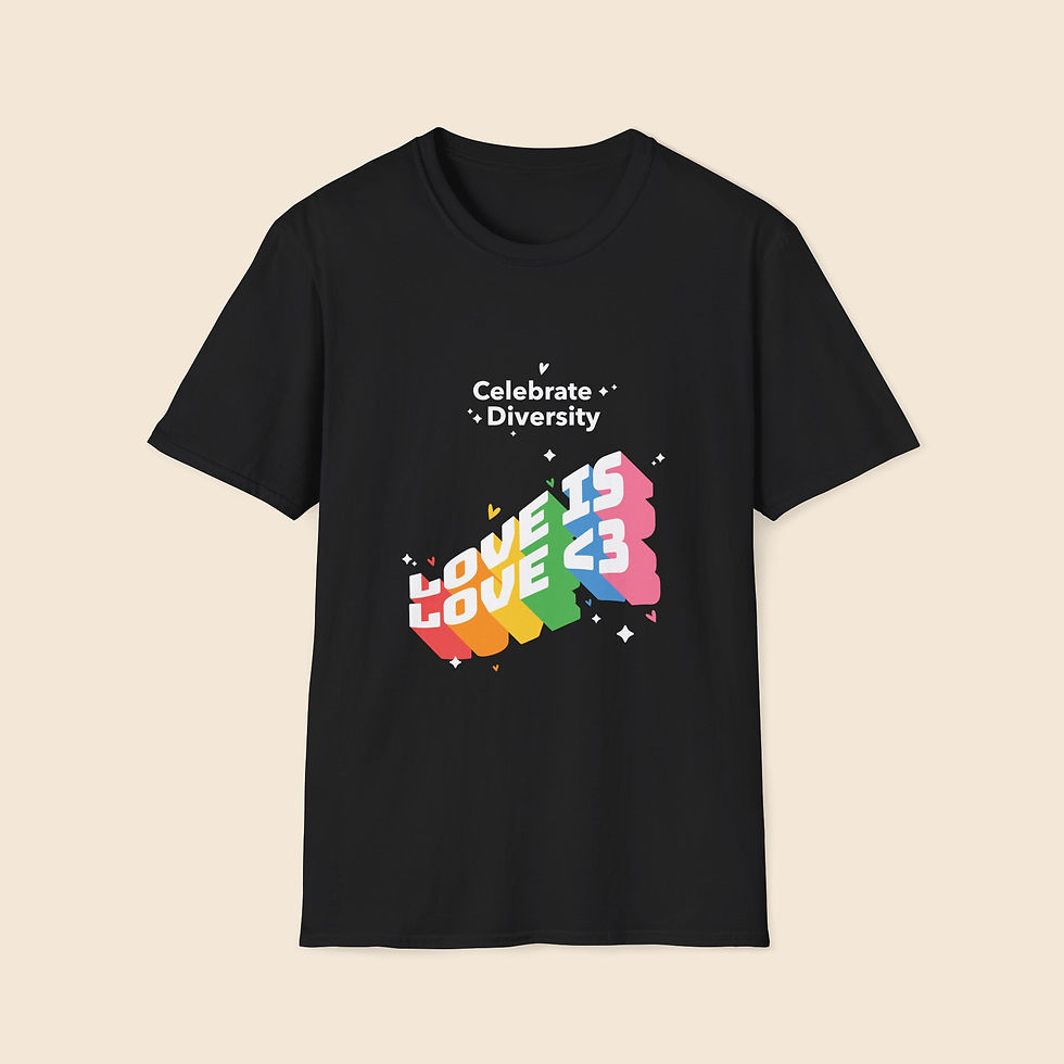 Thumbnail: 'Celebrate Diversity | Love Is Love' Unisex Soft-style T-Shirt