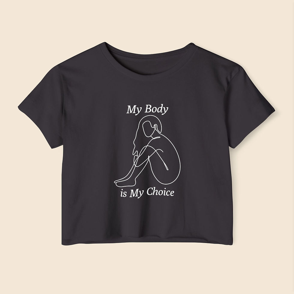Thumbnail: 'My Body is My Choice' Women's Crop Top