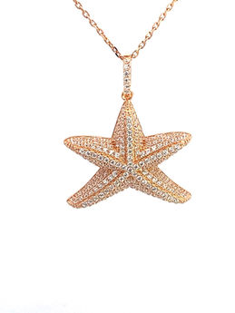 Anhänger Seestern rosevergoldet