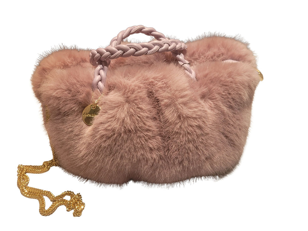 Tasche 66 Plüsch rosa Vorderansicht