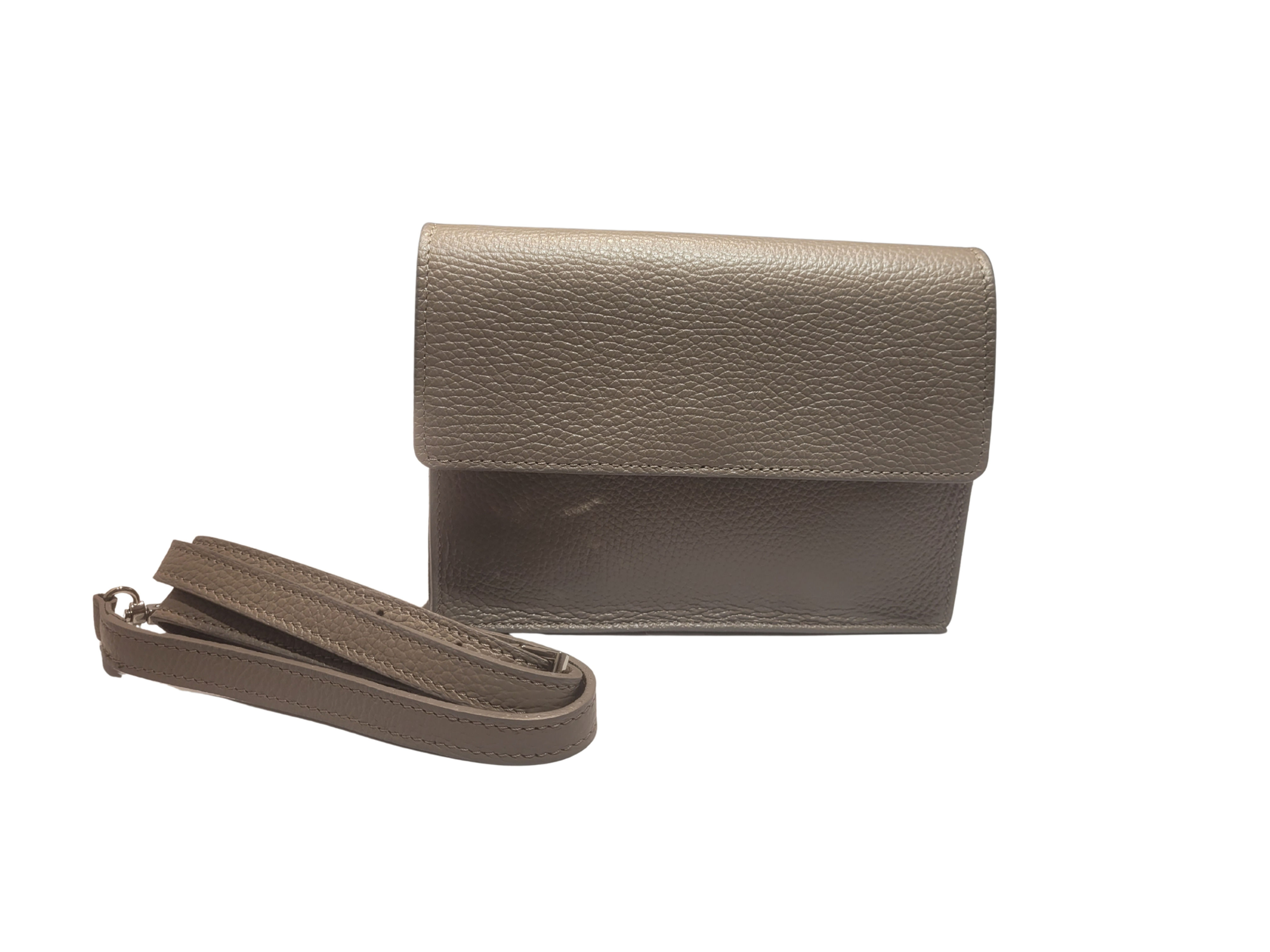 Tasche  158 mausgraues Echtleder Vorderansicht