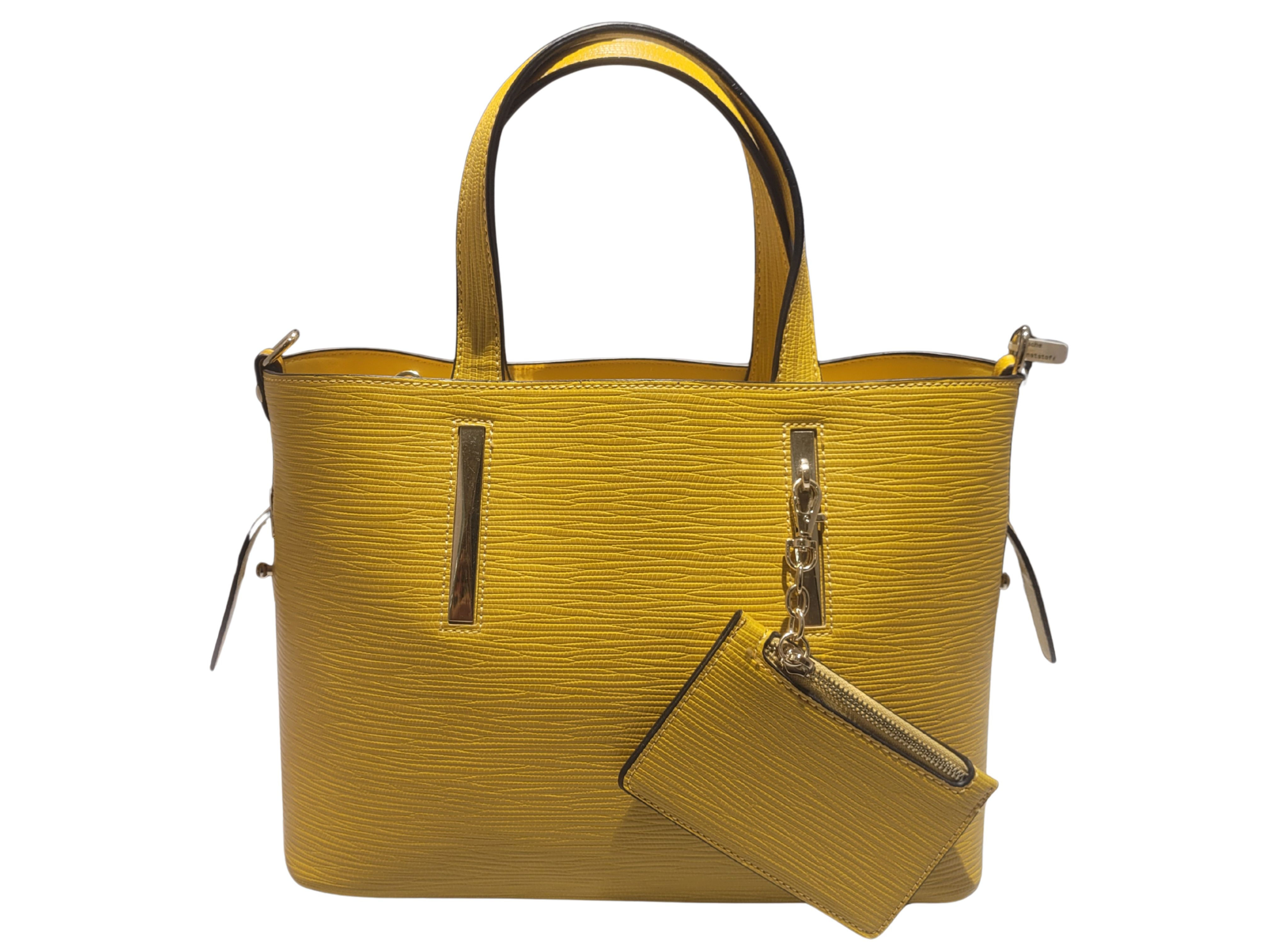 Tasche 46 vegan gelb two in one Vorderansicht
