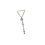 Thumbnail: 7 chakras crystal beaded golden car charm