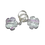 Thumbnail: Rainbow fluorite Flower silver lever back earrings