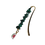 Thumbnail: Watermelon Malachite Gold-plated Bookmark for Deep Emotional Healing
