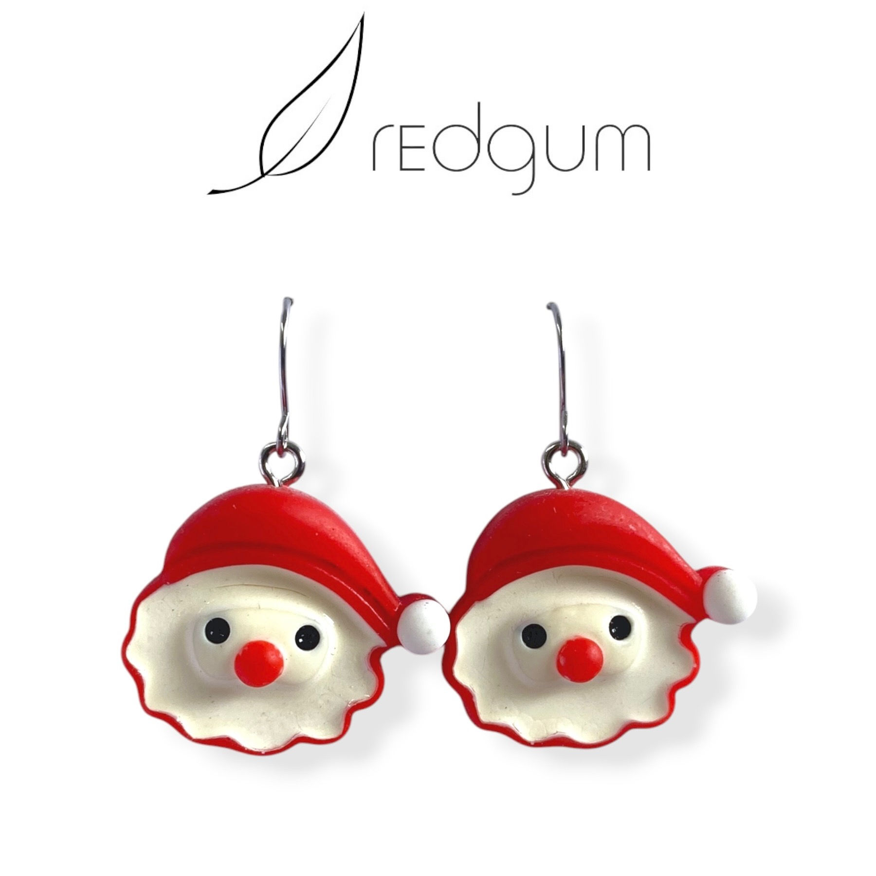 Santa resin earrings