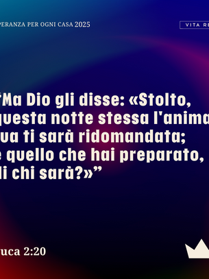 Vivere per le Sue priorità