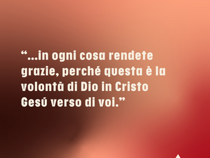 Prima di tutto sii riconoscente