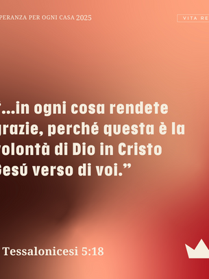 Prima di tutto sii riconoscente