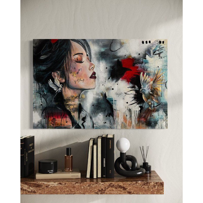 Miniature : Ce que l'aile murmure - 24X36 pouces
