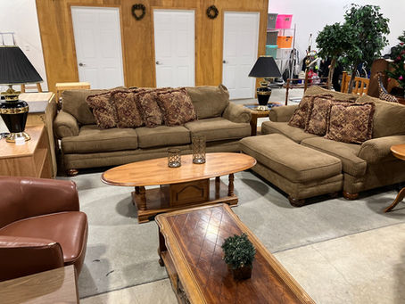 Furniture display on sale at thrift store