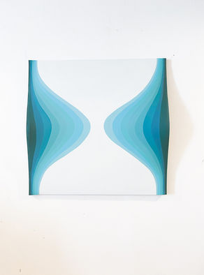 Whisper between waves, by Jessica Moritz |  acrylic on curved canvas
