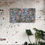 Thumbnail: Title : Coexistence, wood wall sculpture. A 3d wood sculpture, a Wood Wall Art, made by small painted squares. Dreamodelers.