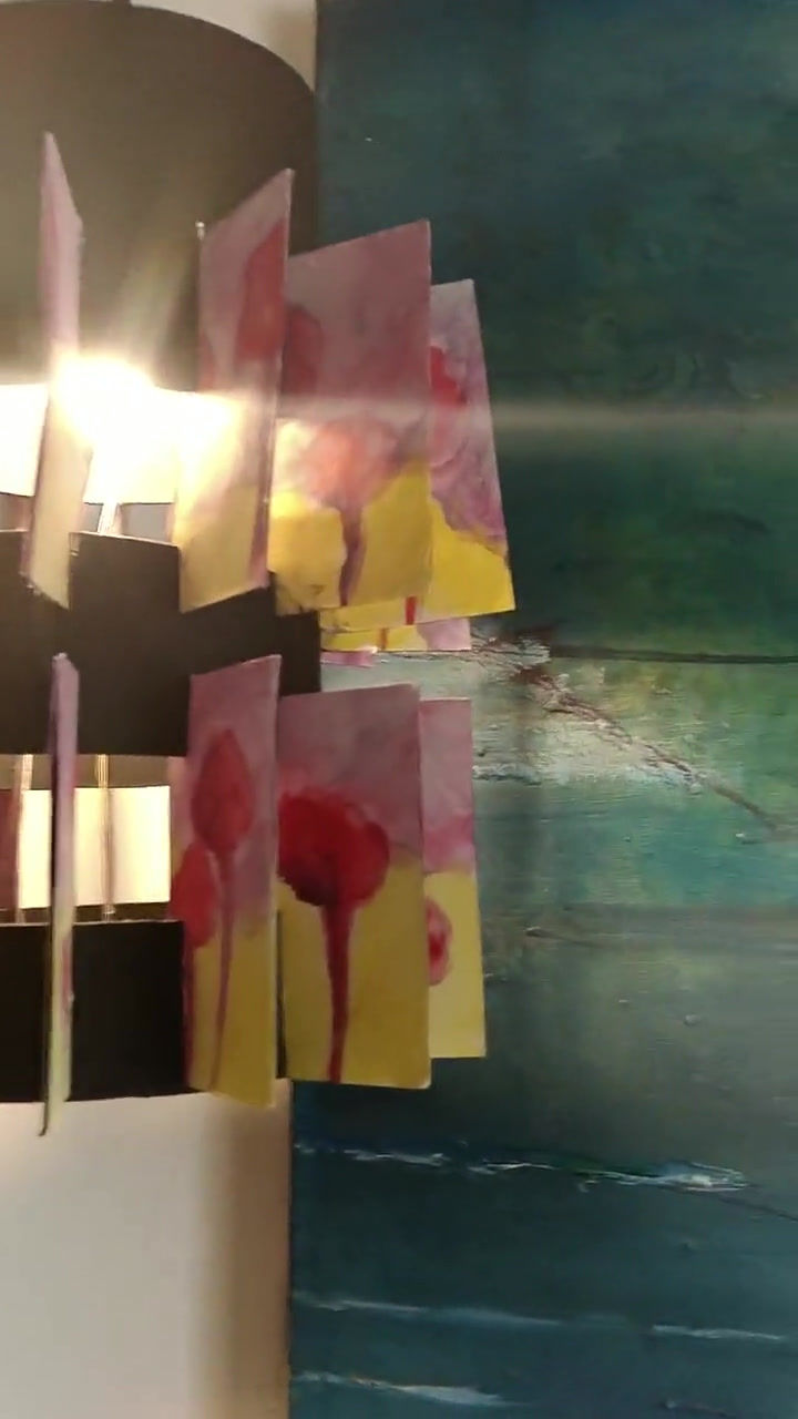 Thumbnail: Boho light, Red Trees light, Pendant lamp, Light fitting, Ceiling eclectic lamp