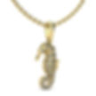 14K Yellow gold seahorse