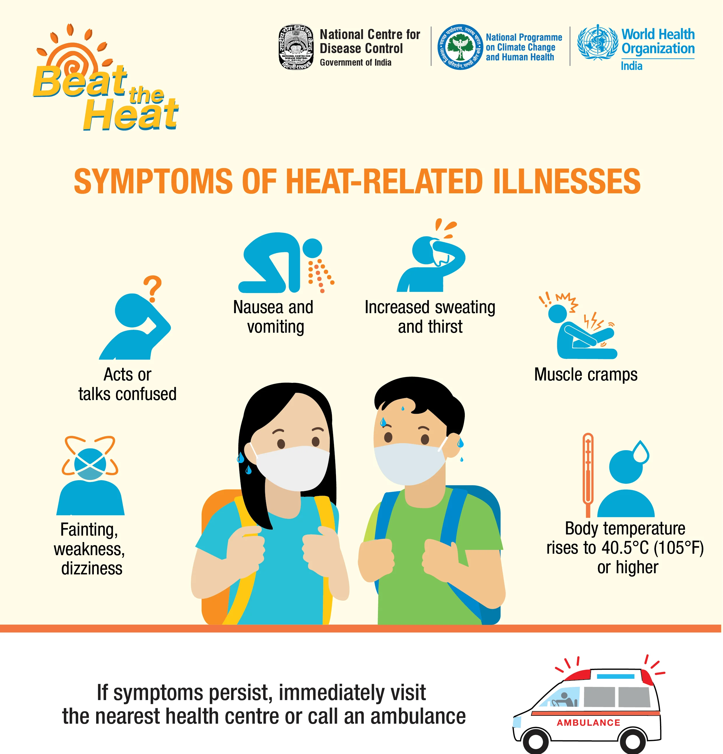 poster on symptoms of heat related illness