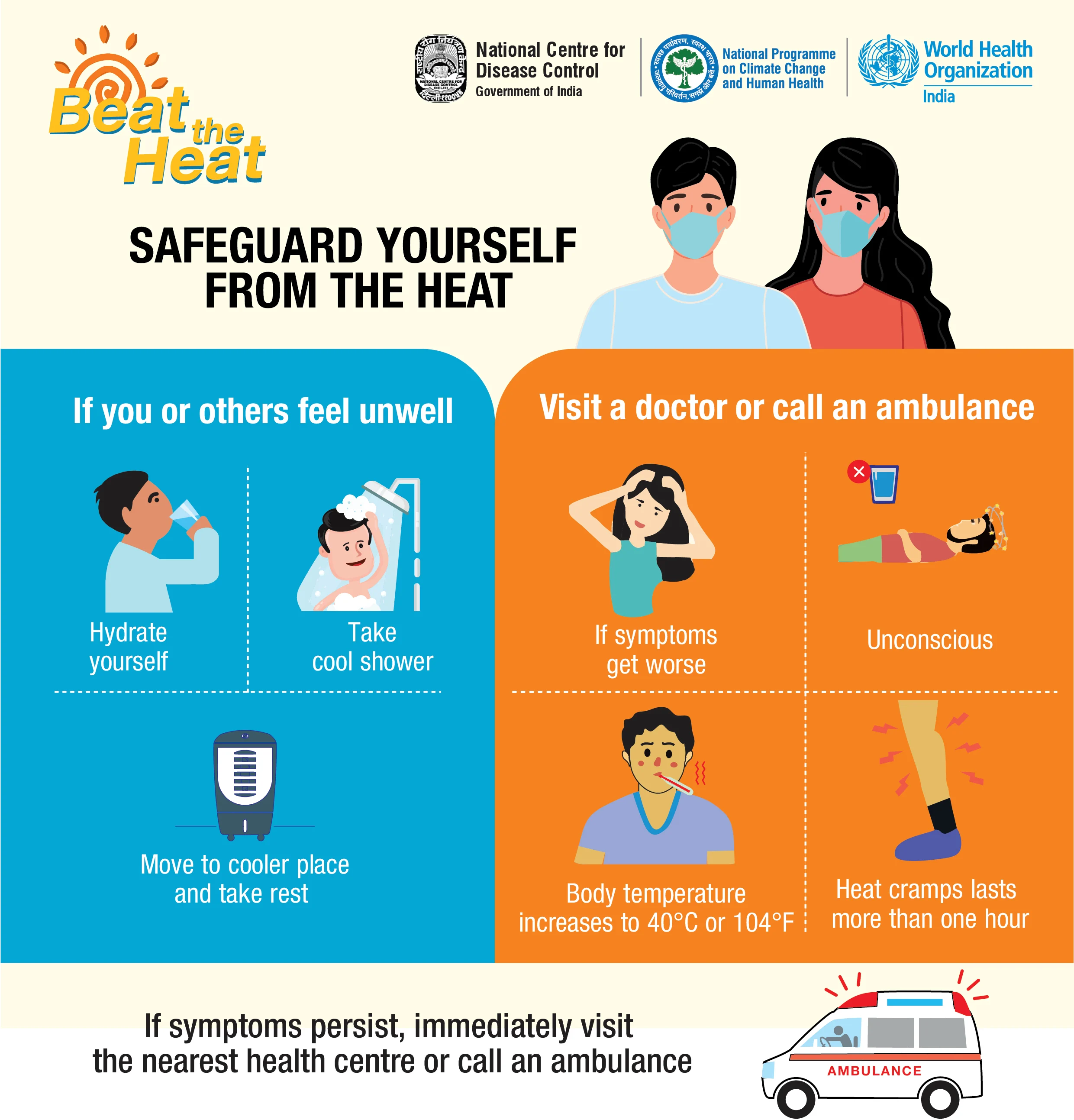 Poster on safeguarding yourself from the heat
