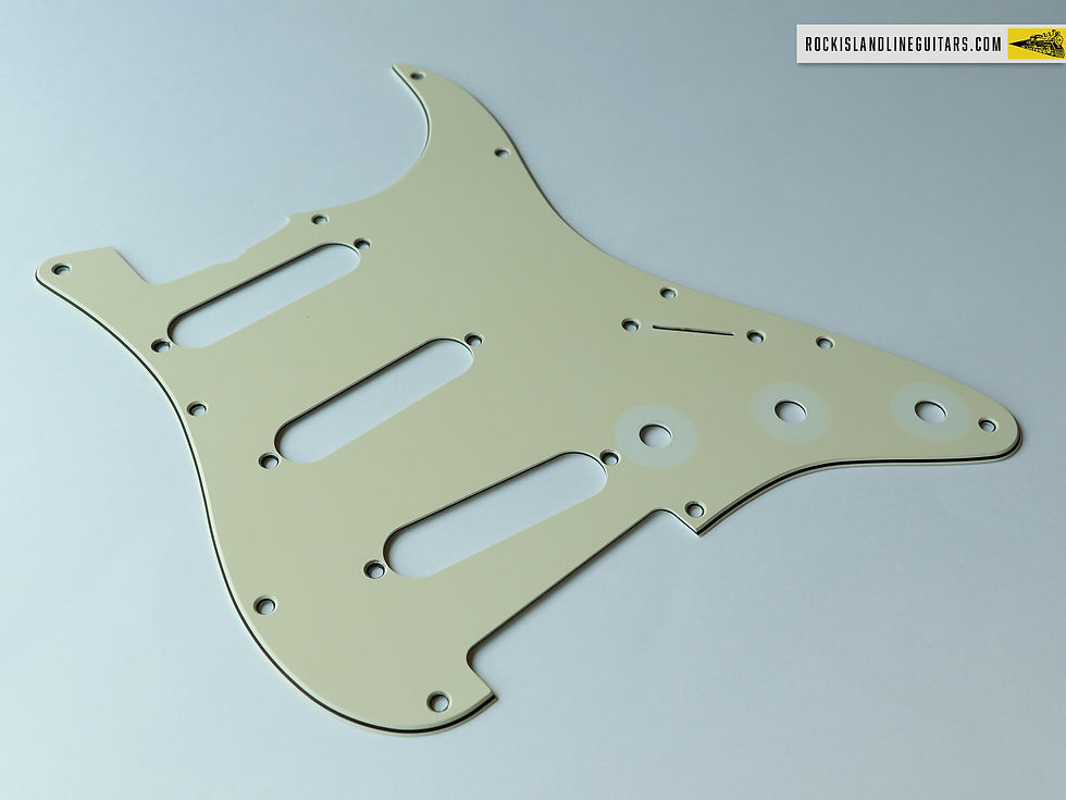 Thumbnail: FCS '59/'62 Parchment Stratocaster Pickguard w/Plastic Set - 2001