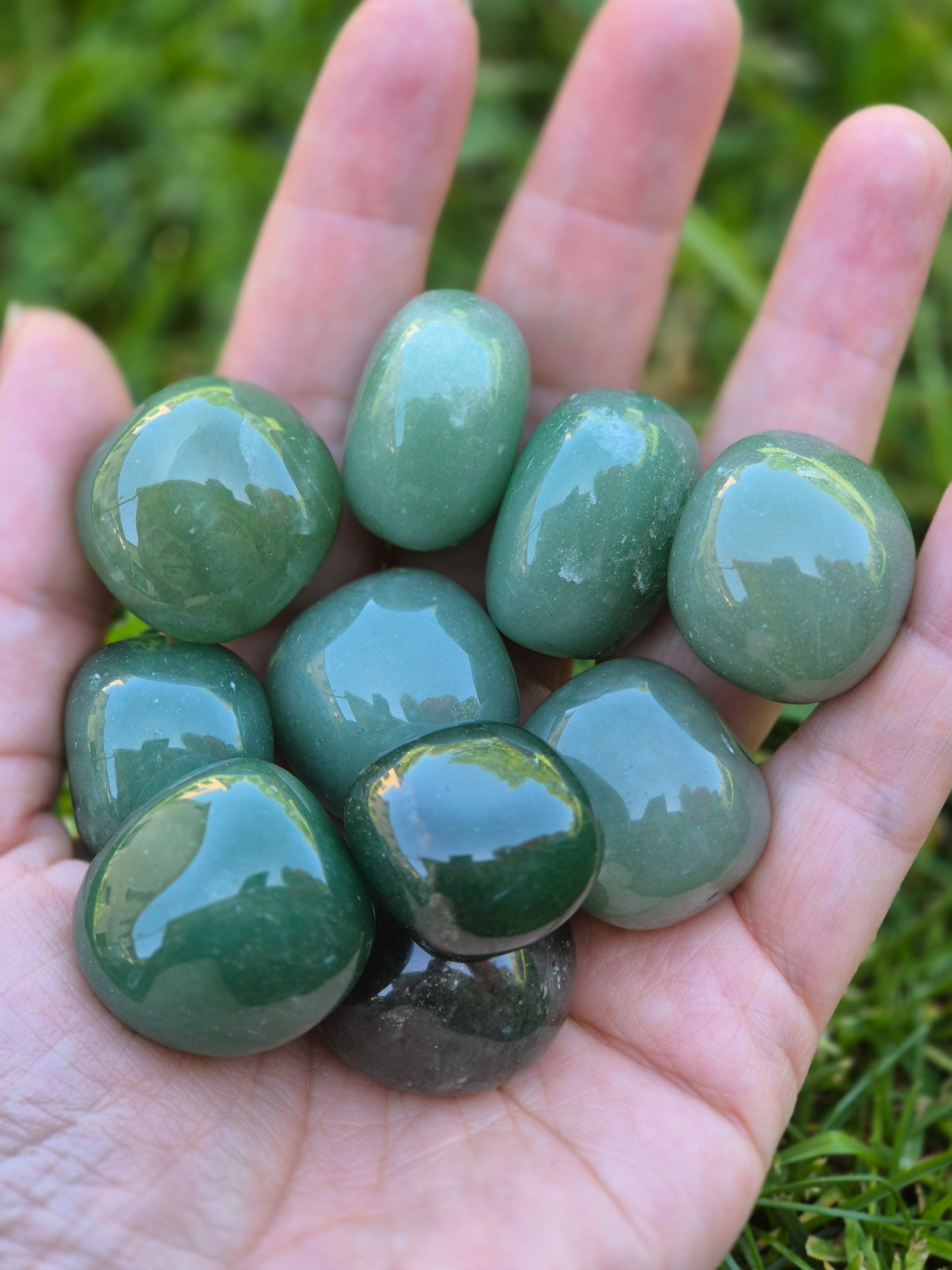 Pierre roulée en Aventurine verte