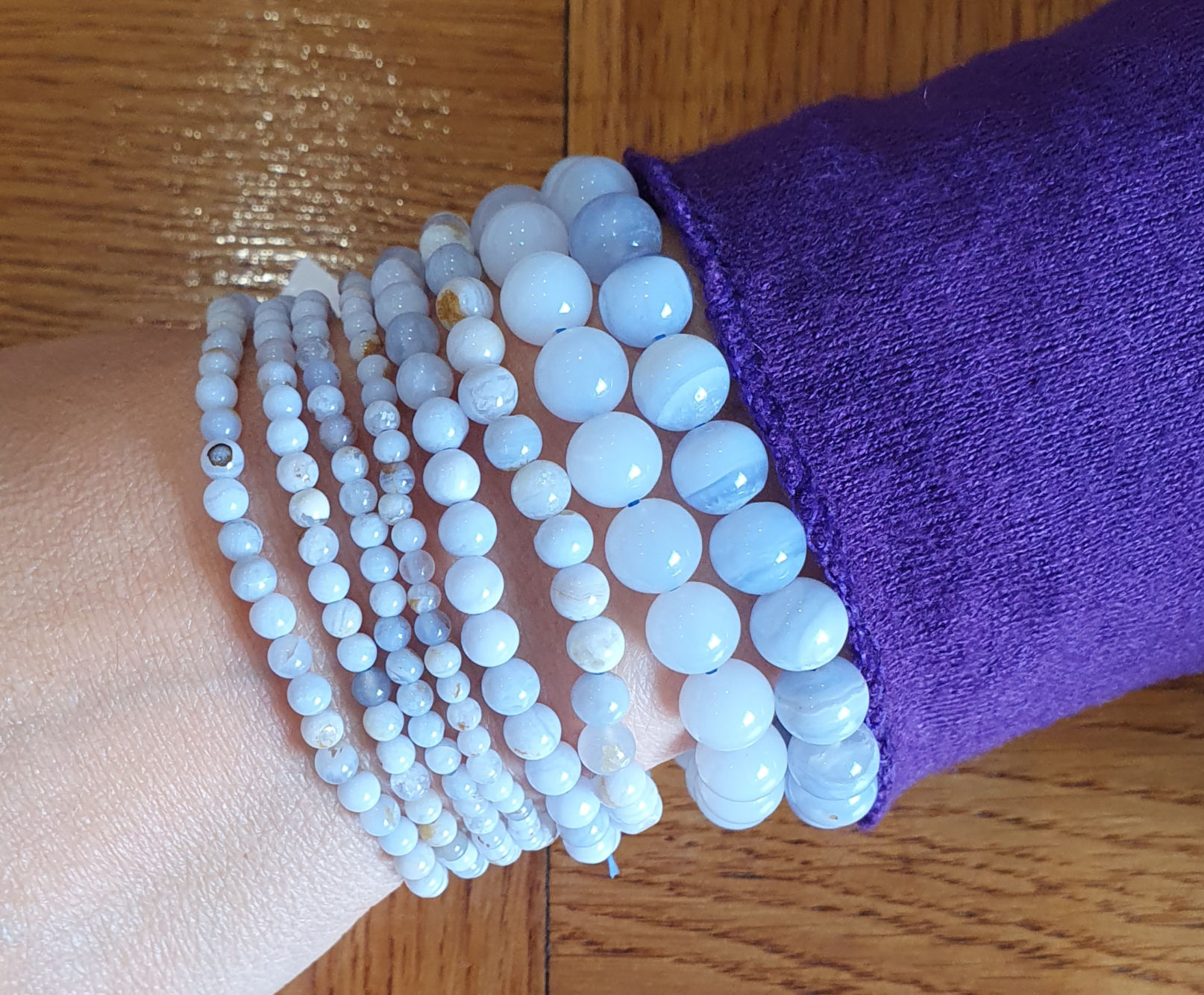 Bracelet en Calcédoine