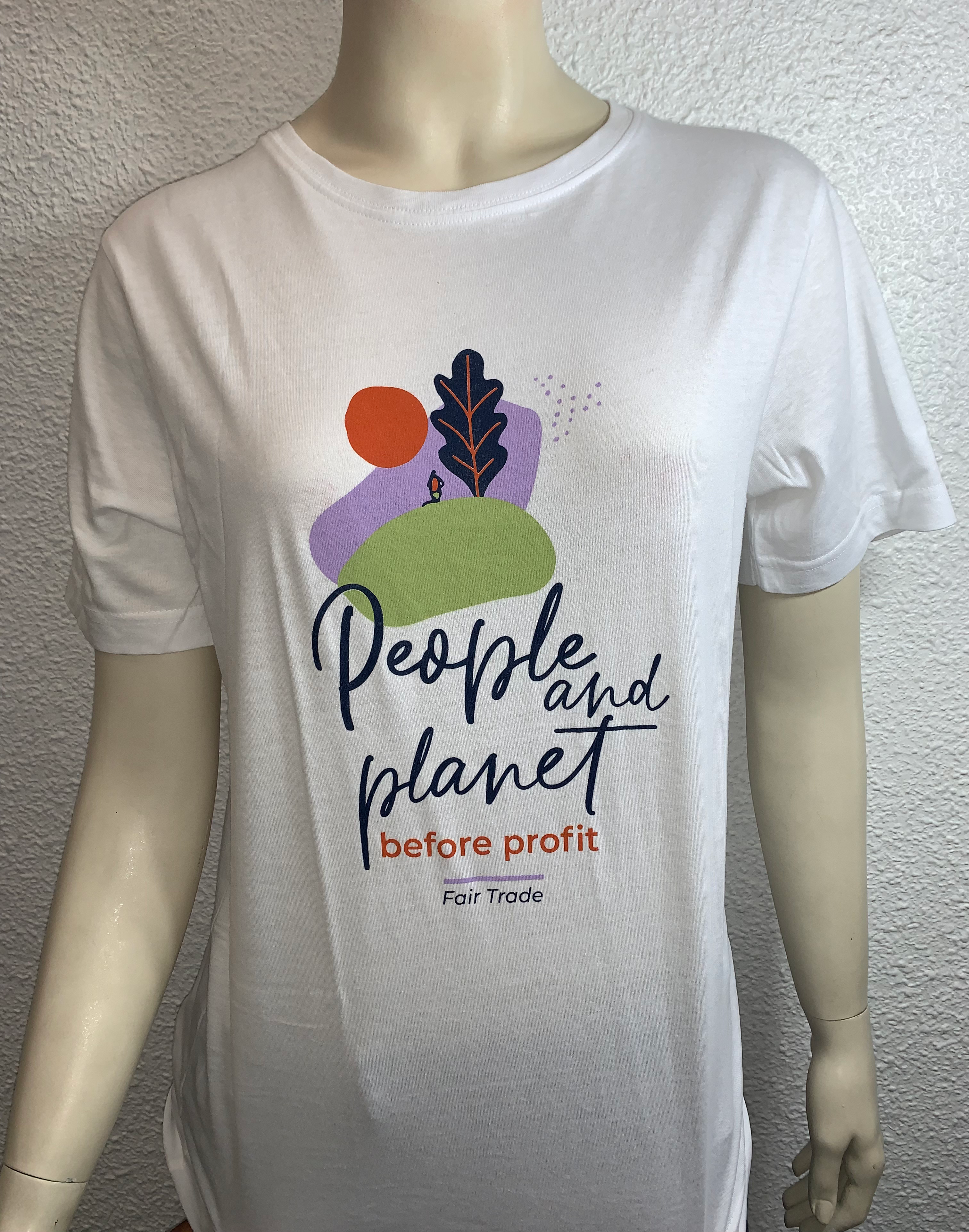 CAMISETA MUJER M/C ALG ORG HIERBA