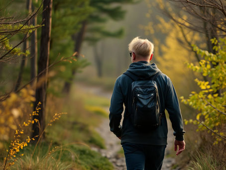 A man walking in nature