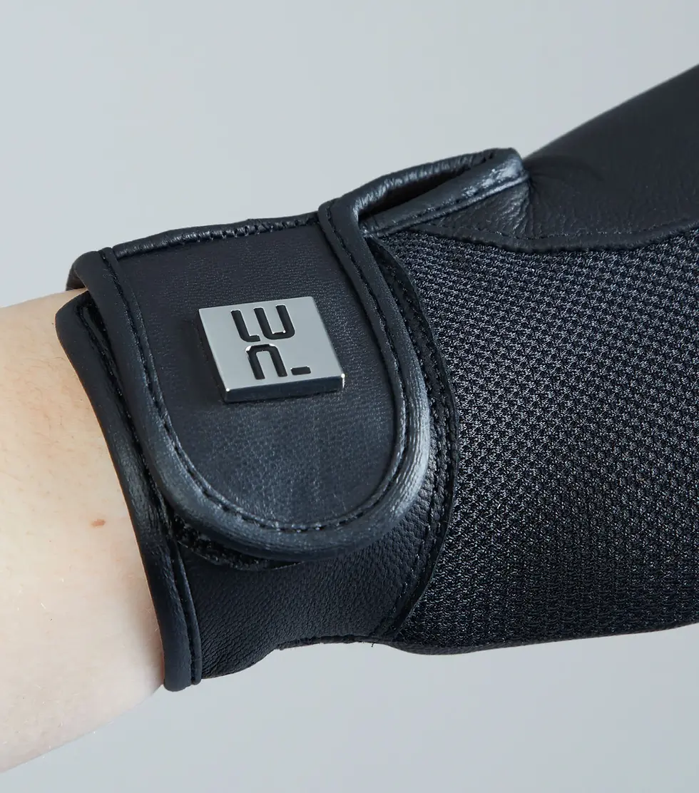 Thumbnail: Premier Equine Bordoni Leather Mesh Riding Gloves