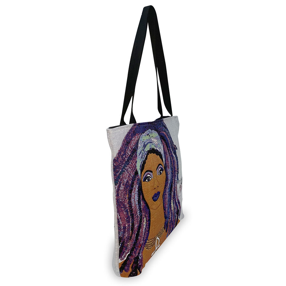 Thumbnail: I Am Worthy Woven Tote Bag