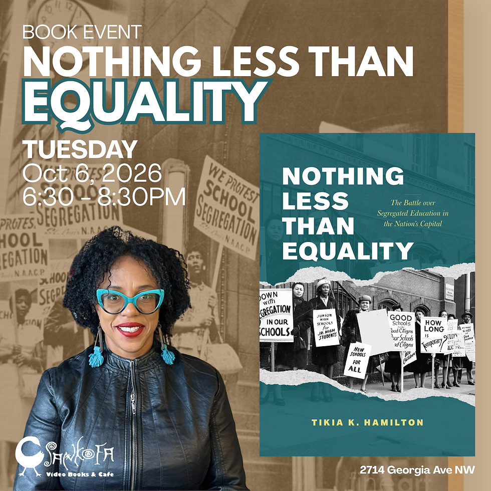 Book Event: Nothing Less Than Equality: The Battle over Segregated Education in the Nation's Capital by Tikia Hamilton