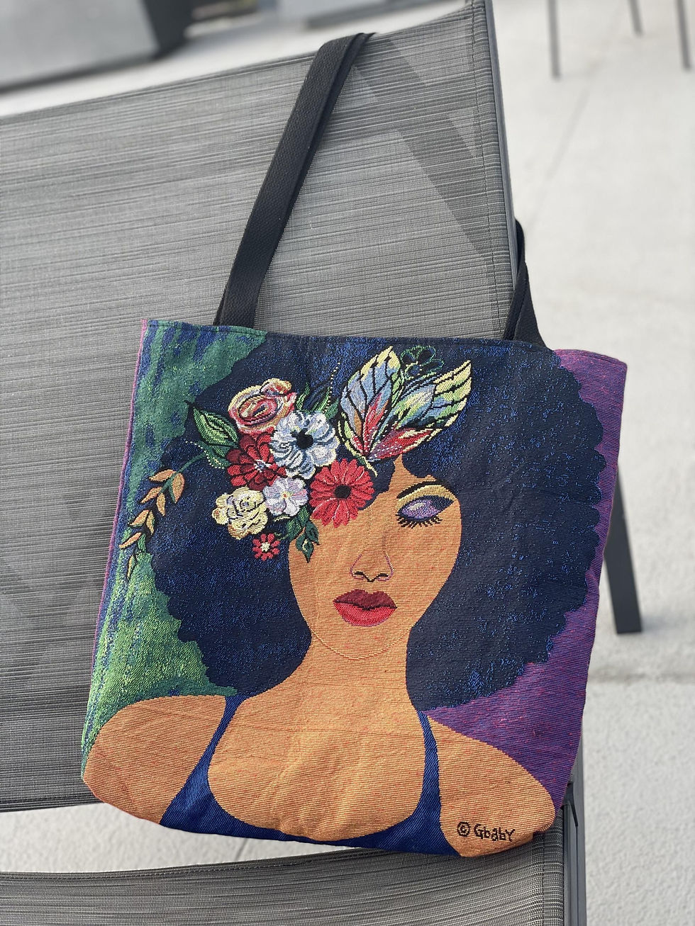 Thumbnail: Believe, Blossom & Become Woven Tote Bag