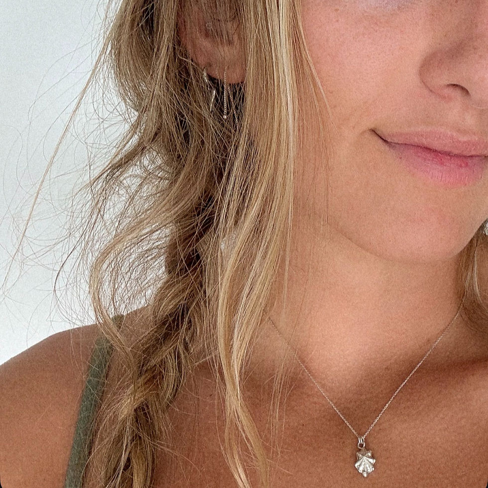 Thumbnail: Small Silver Limpet Shell Necklace