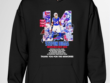 Stefon Diggs 14 Buffalo Bills Football NFL 2020-2023 Thank You For The Memories Signature shirt